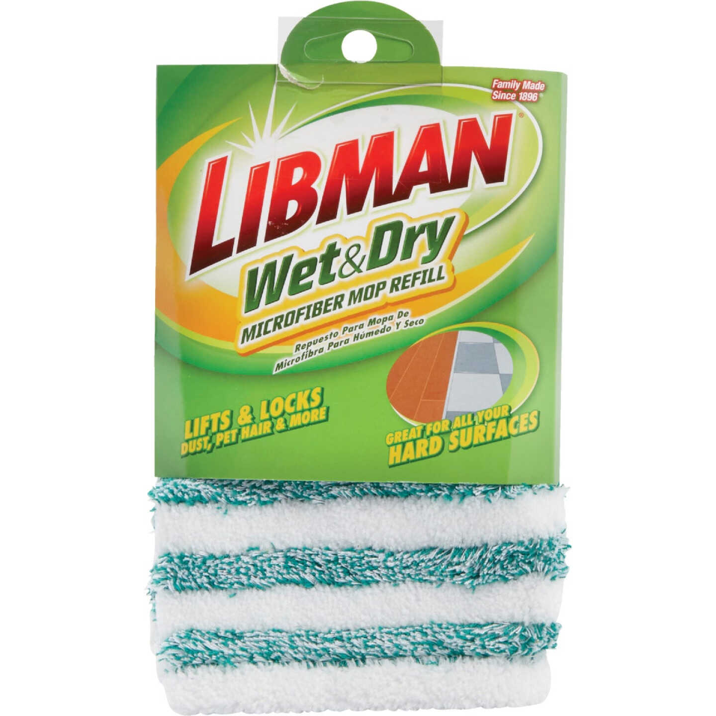 Libman 6.5 In. W. x 18 In. L. Microfiber Wet & Dry Mop Bonnet Refill Image 2