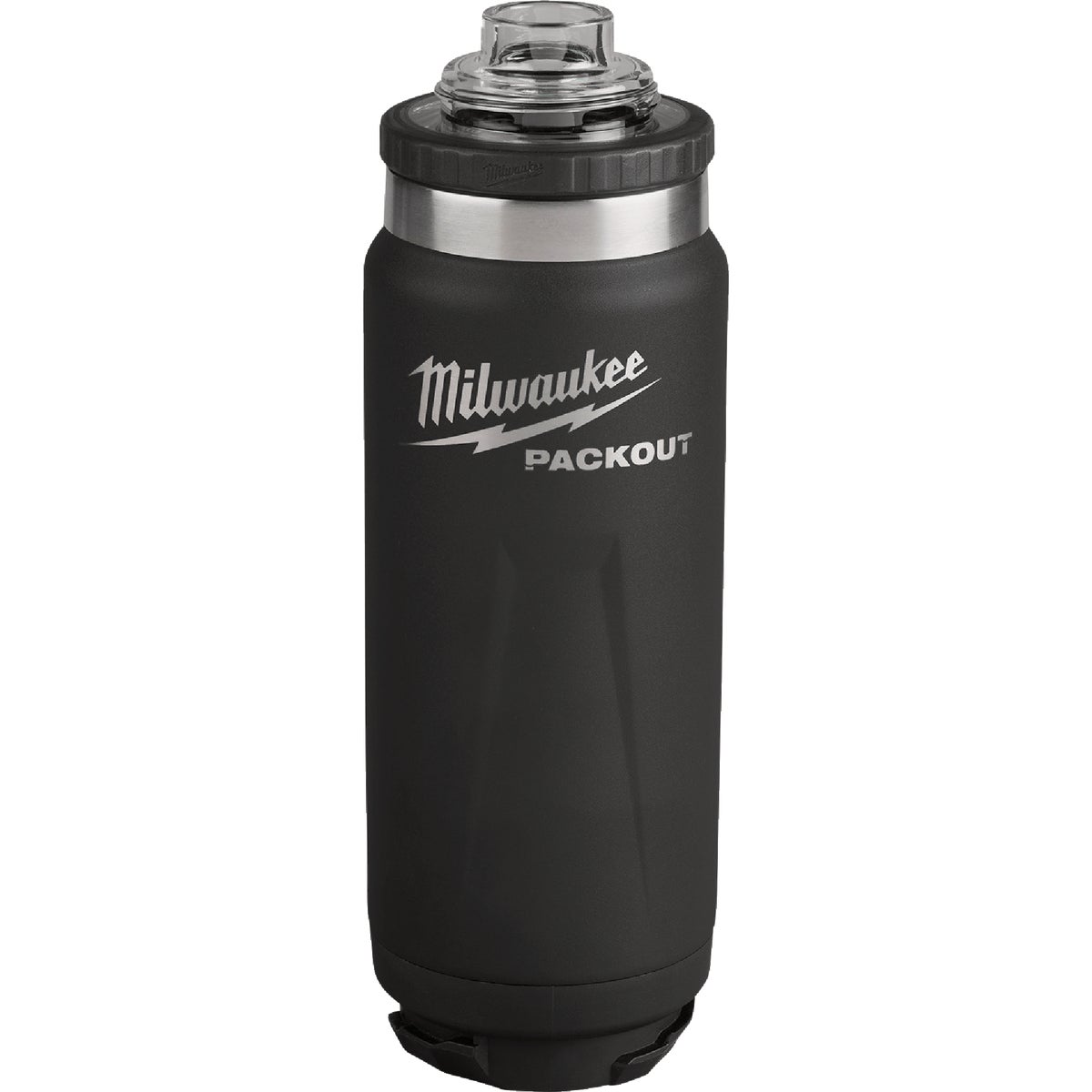 Milwaukee PACKOUT 24 Oz. Black Insulated Bottle with Chug Lid Image 2