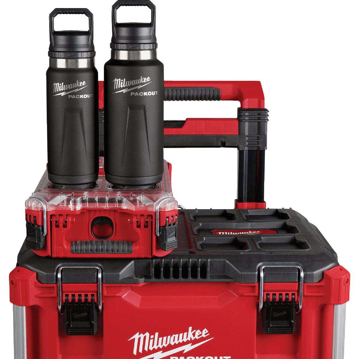 Milwaukee PACKOUT 24 Oz. Black Insulated Bottle with Chug Lid Image 3