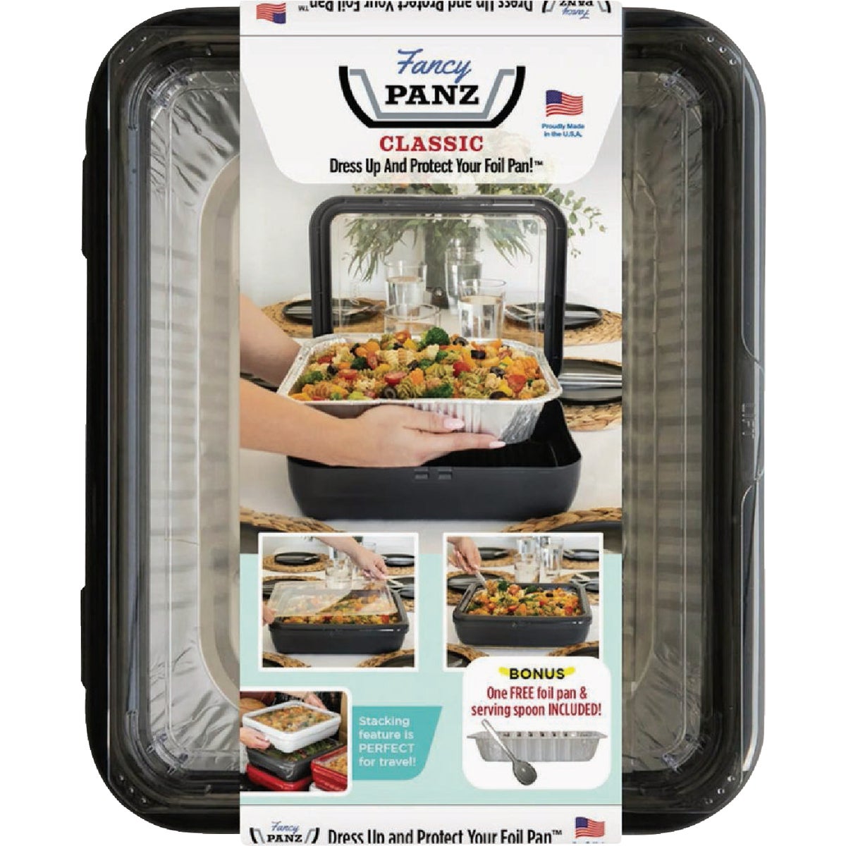 Fancy Panz Classic Charcoal Baking Carrier with Foil Pan and Serving Spoon