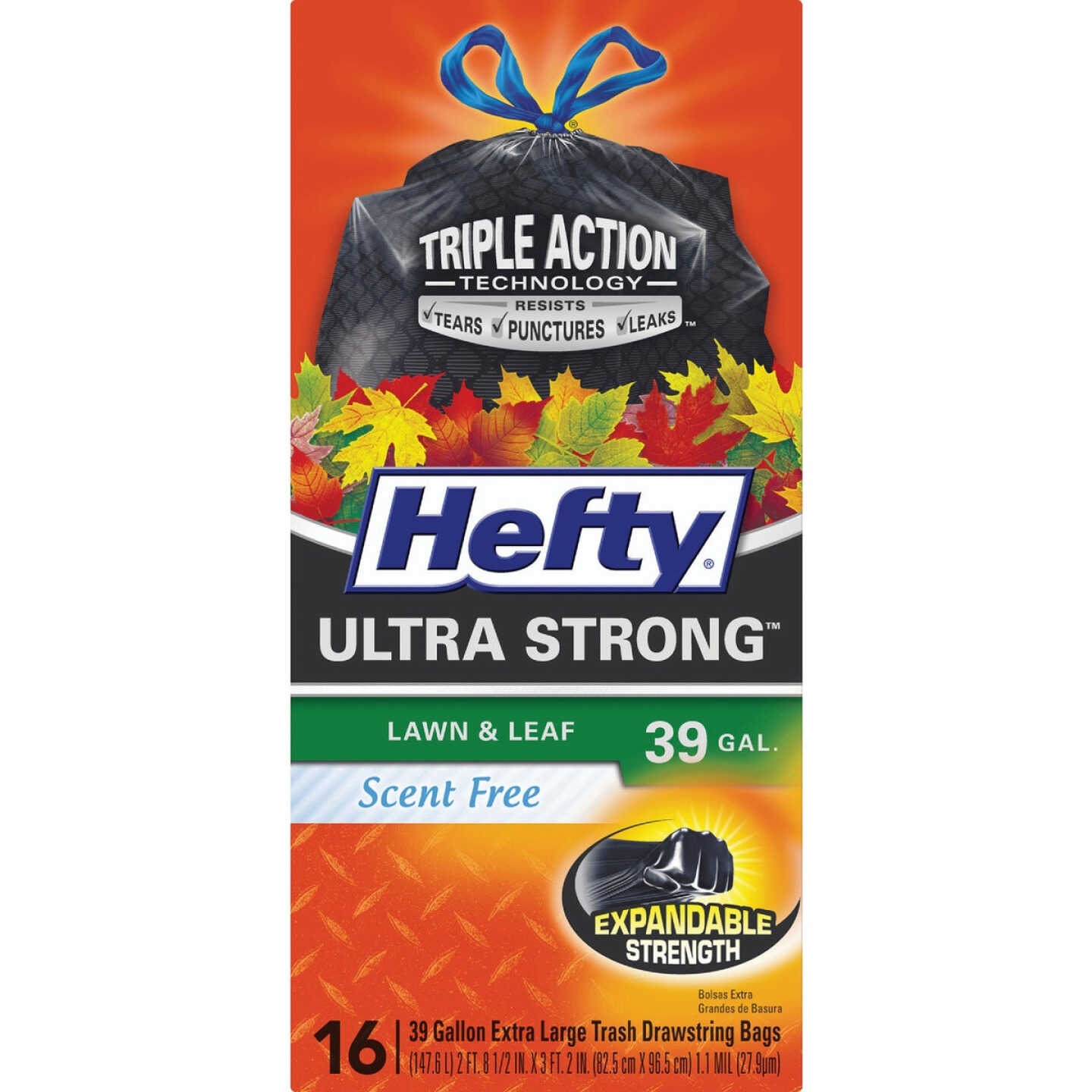 Hefty Ultra Strong 39 Gal. Extra Large Black Trash Bag (16-Count) Image 1