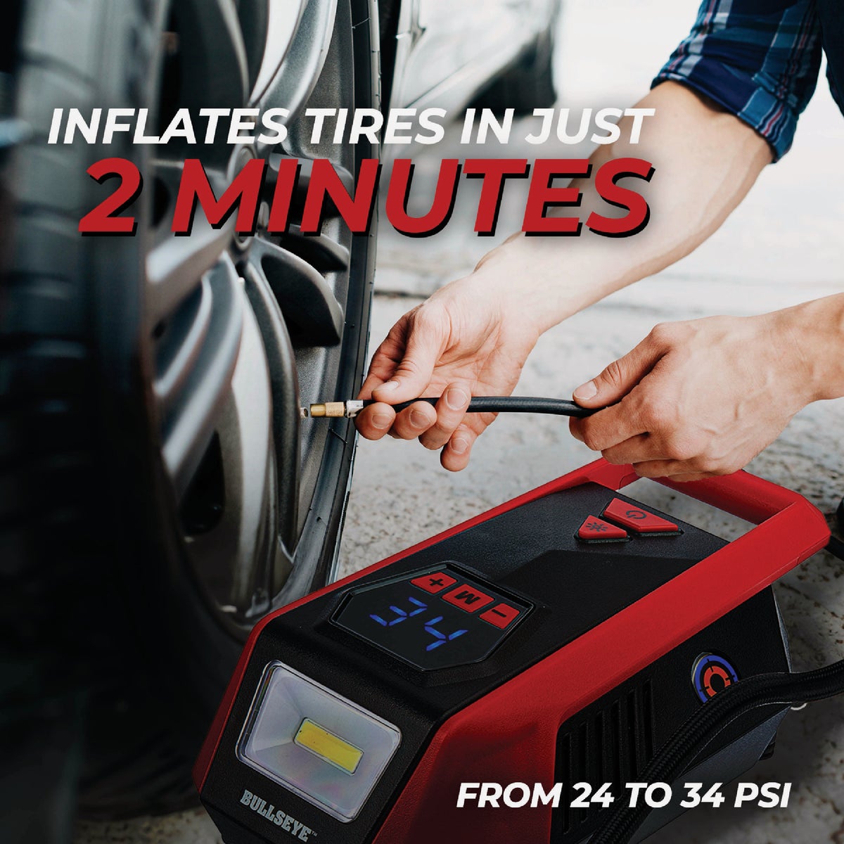 Bullseye 12V DC Handheld Tire Inflator Image 6