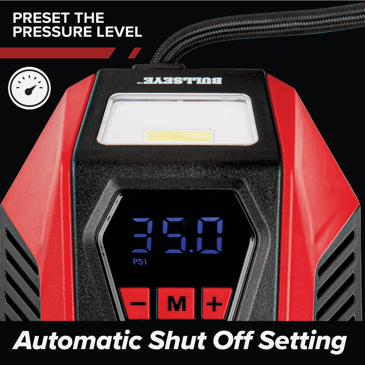 Bullseye 12V DC Handheld Tire Inflator Image 3