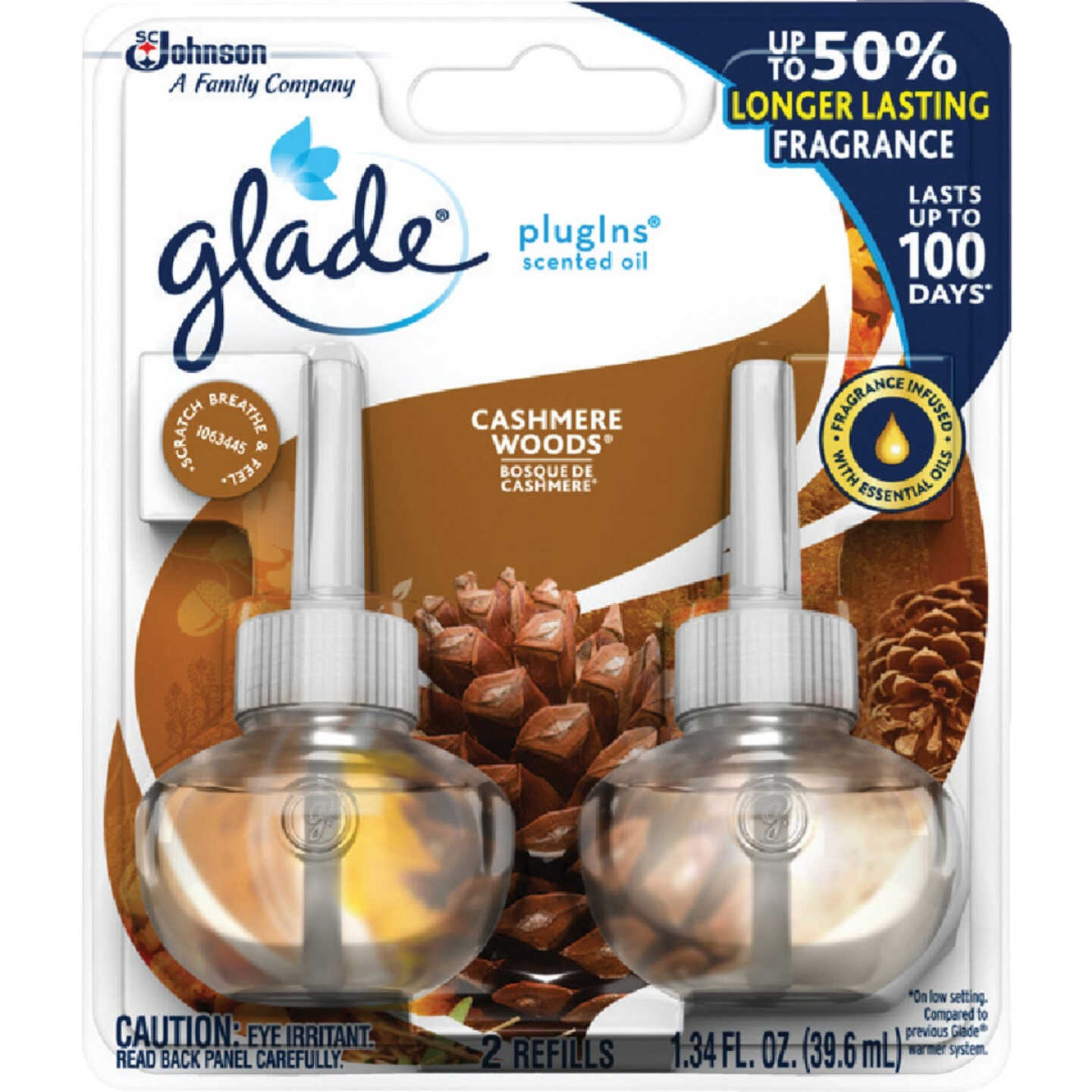 Glade PlugIns Cashmere Woods Scented Oil Refill (2-Count) Image 1