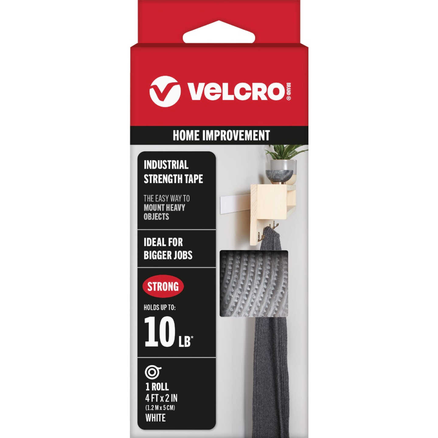 VELCRO Brand 2 In. x 4 Ft. White Industrial Strength Hook & Loop Roll Image 1