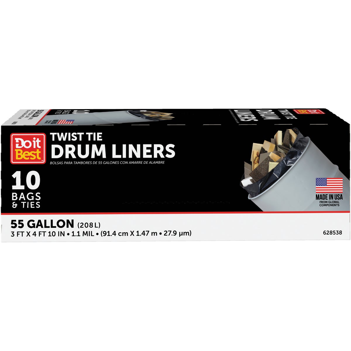 Do it Best 55 Gal. Black Drum Liner (10-Count)