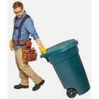 United Solutions 50 Gal. Green Plastic Wheeled Outdoor Trash Can with Lid Image 3