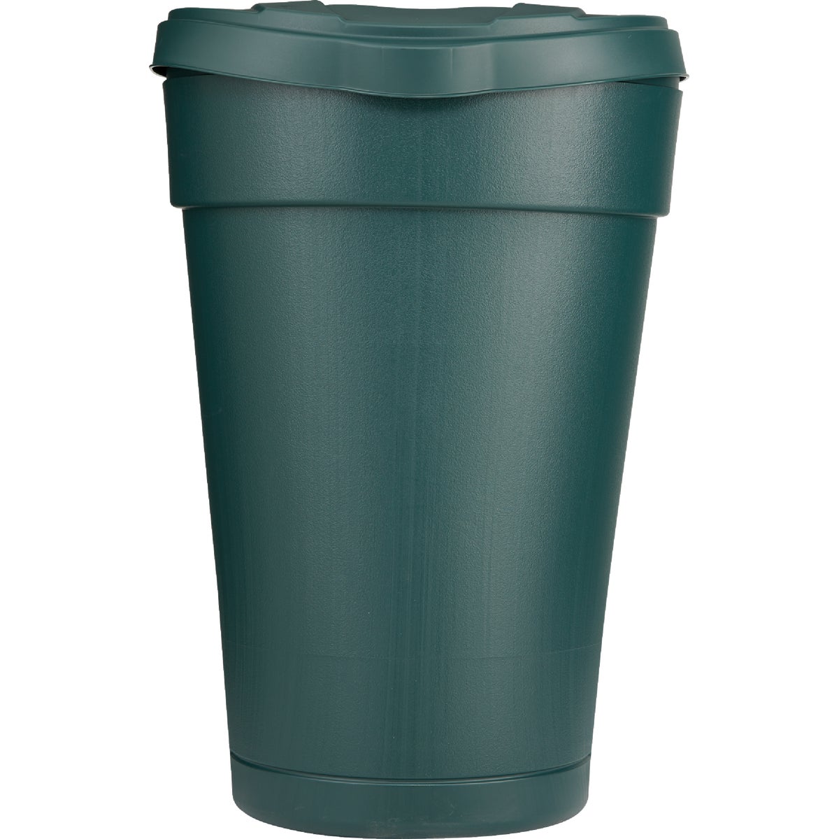 United Solutions 50 Gal. Green Plastic Wheeled Outdoor Trash Can with Lid Image 4