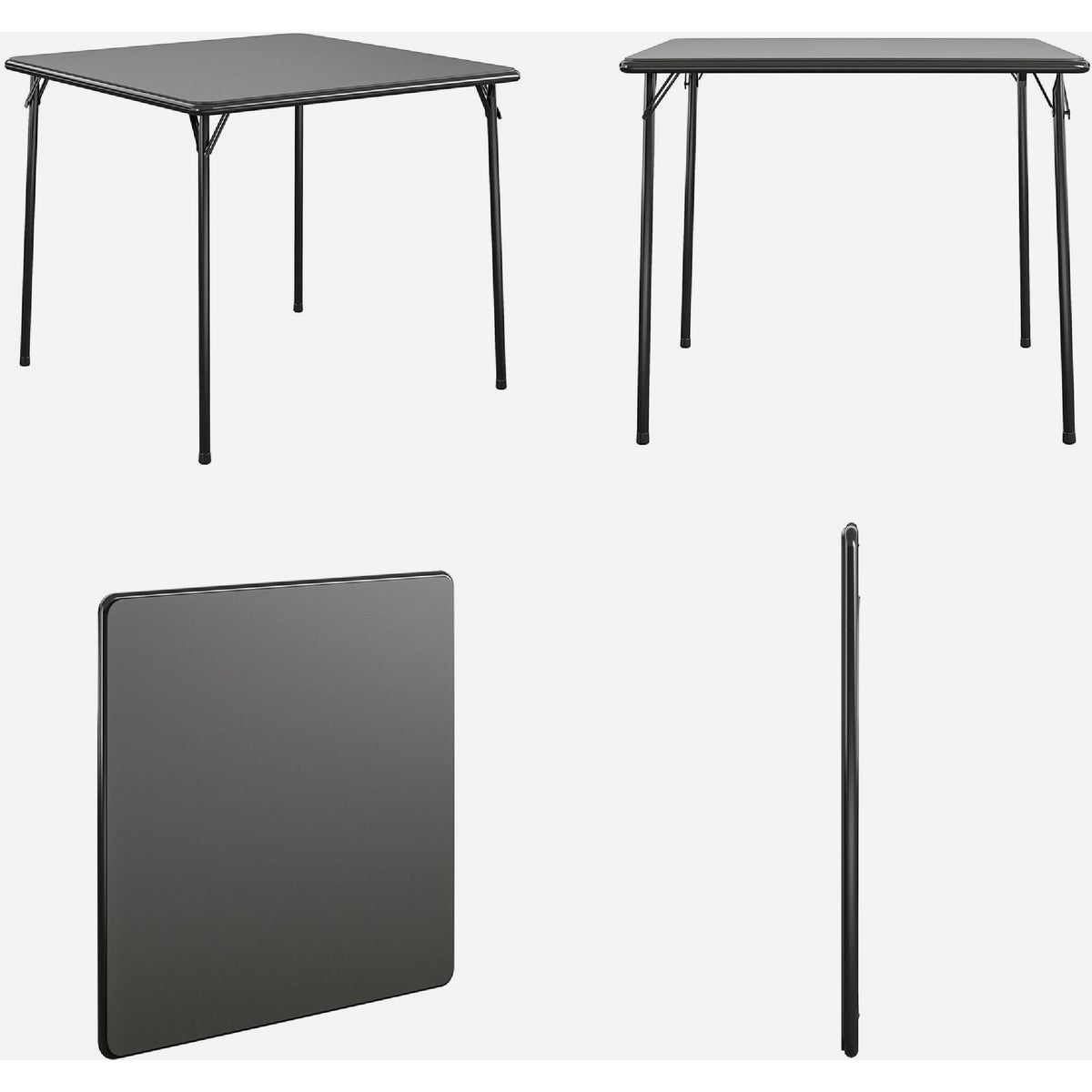 COSCO 34 In. x 34 In. Folding Table, Black Image 2