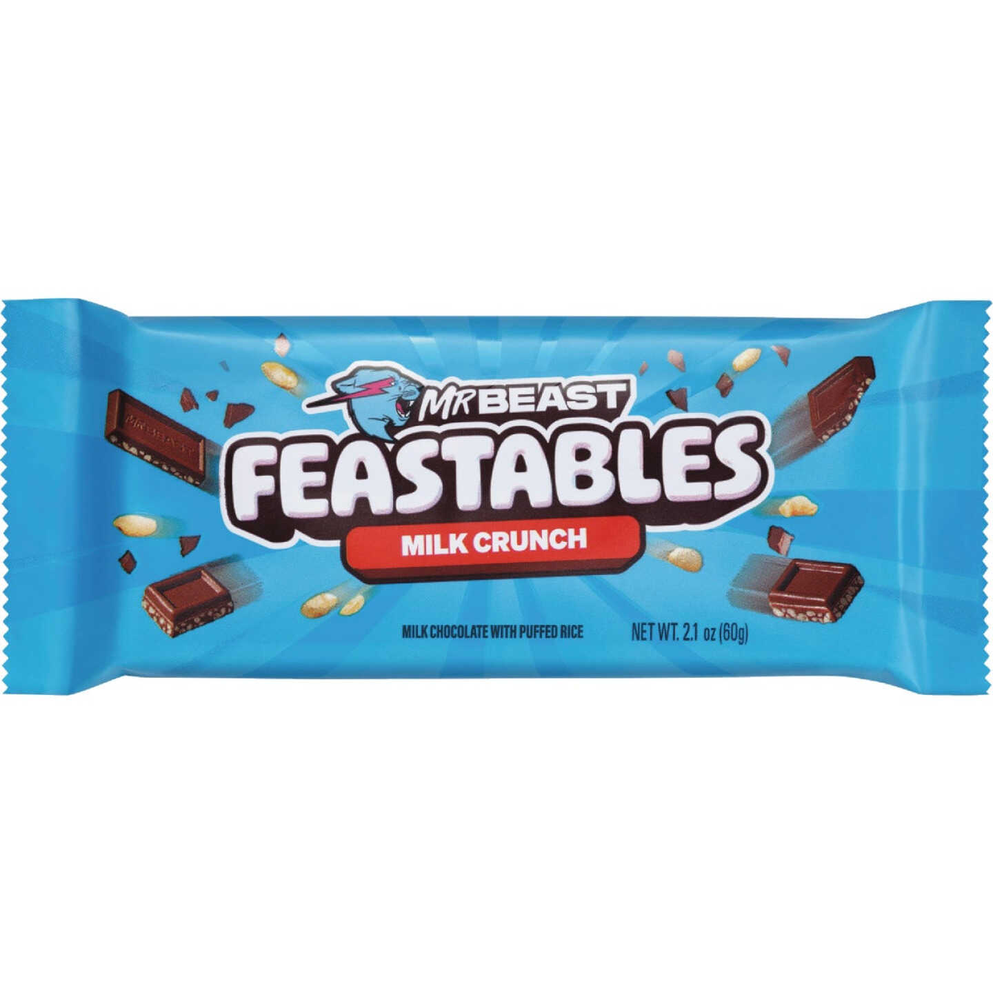 Feastables Milk Chocolate Crunch Candy Bar Image 1