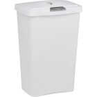 Sterilite 13 Gal. White TouchTop Wastebasket Image 1