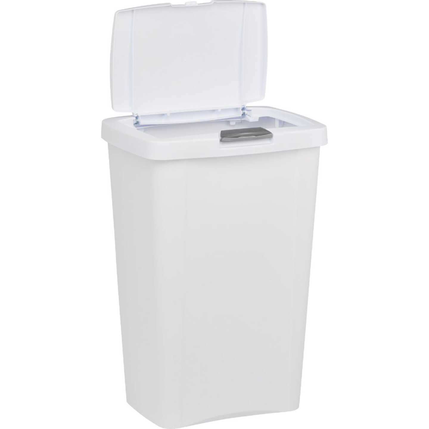 Sterilite 13 Gal. White TouchTop Wastebasket Image 3