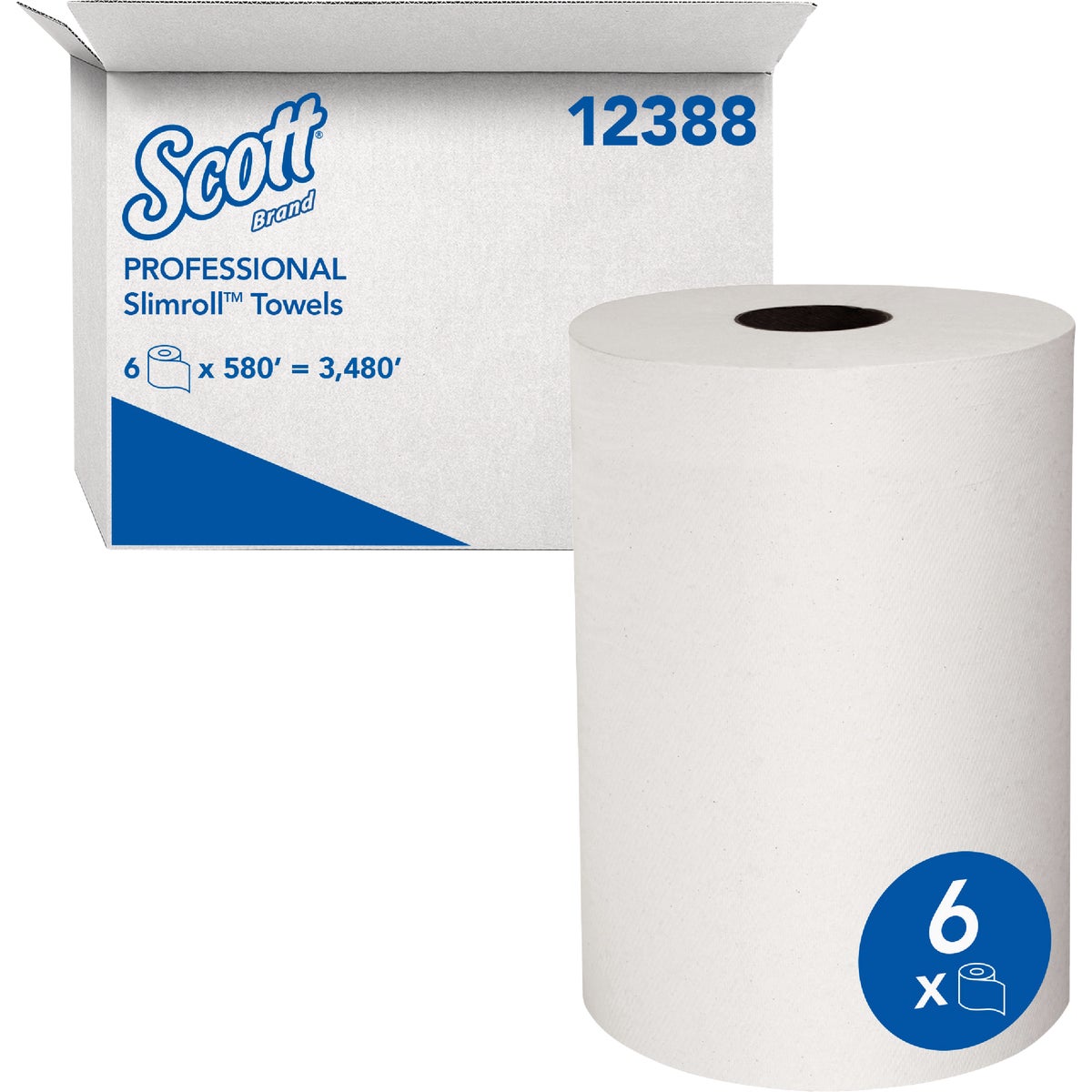 Kimberly Clark Scott Slimroll White Hard Roll Towels (6-Count)