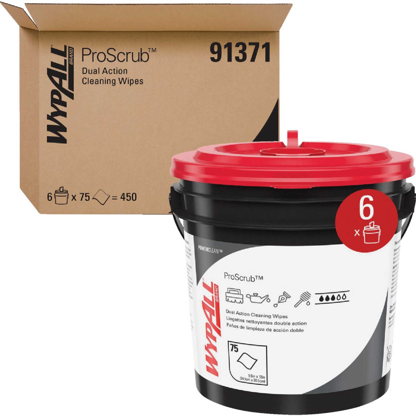 WypAll 9-1/2 In. x 12 In. Cleansing Bucket Hand Cleaning Wipes, (75 Ct.) Image 2