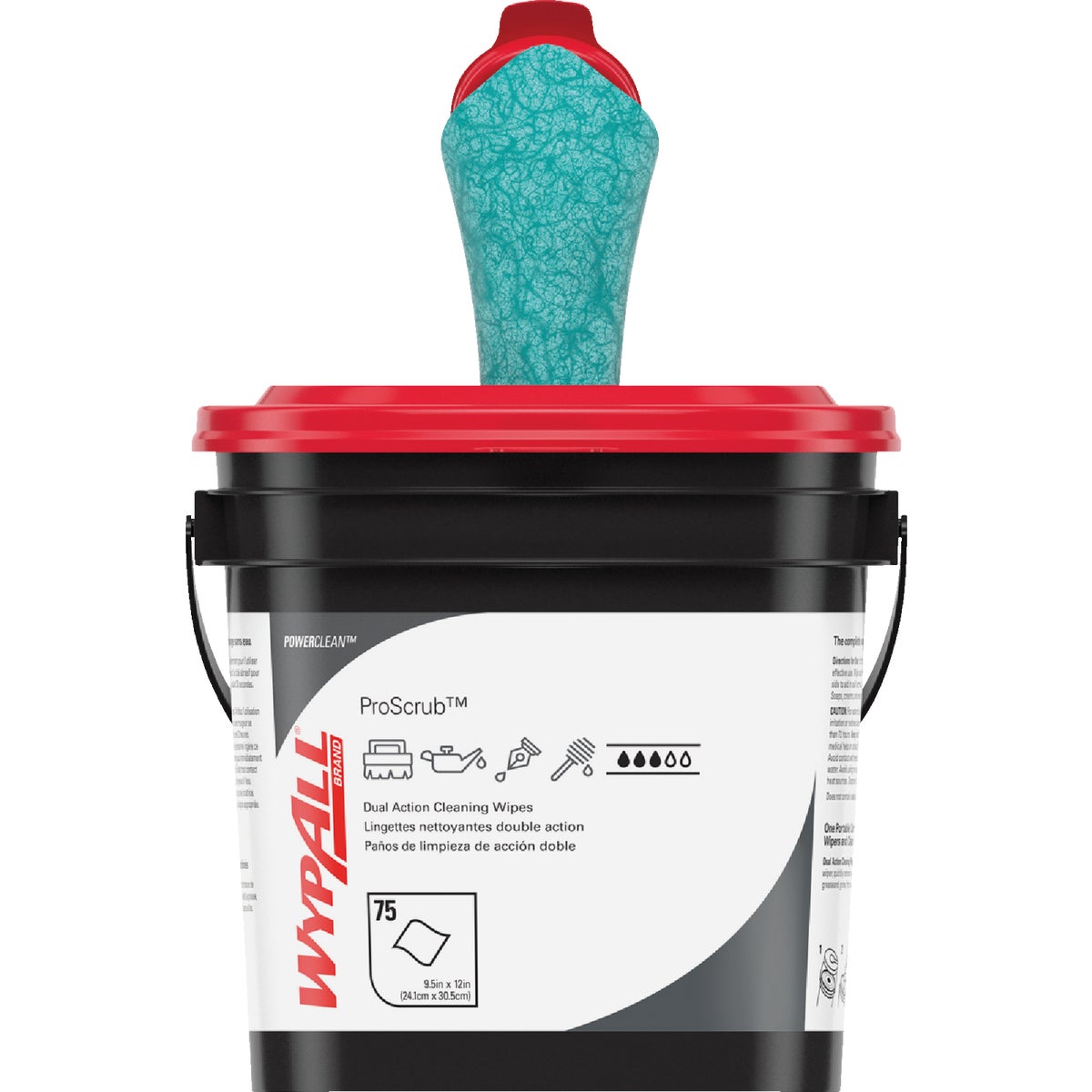 WypAll 9-1/2 In. x 12 In. Cleansing Bucket Hand Cleaning Wipes, (75 Ct.)