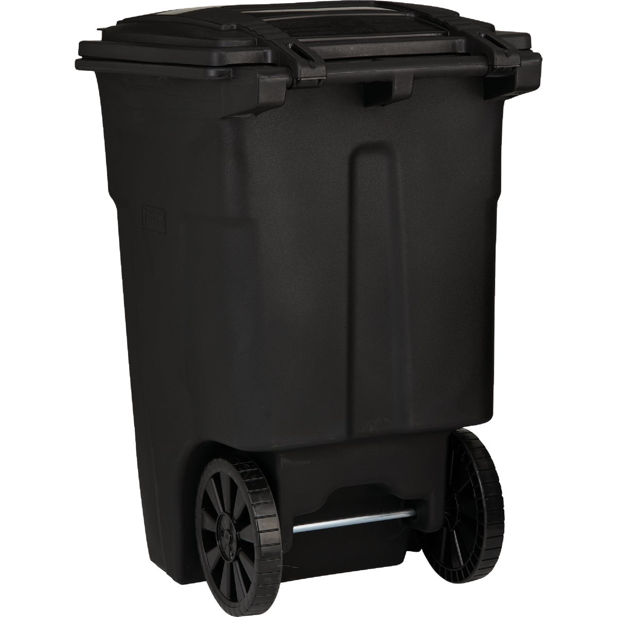 Toter 48 Gal. Black Outdoor Trash Can With Attached Lid and Wheels Image 4