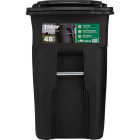 Toter 48 Gal. Black Outdoor Trash Can With Attached Lid and Wheels Image 2