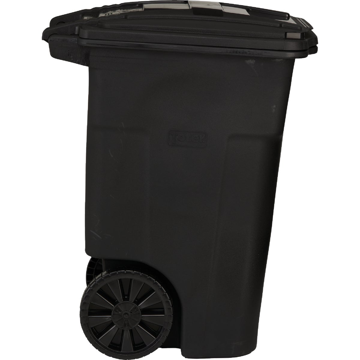Toter 48 Gal. Black Outdoor Trash Can With Attached Lid and Wheels Image 3