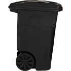 Toter 48 Gal. Black Outdoor Trash Can With Attached Lid and Wheels Image 3