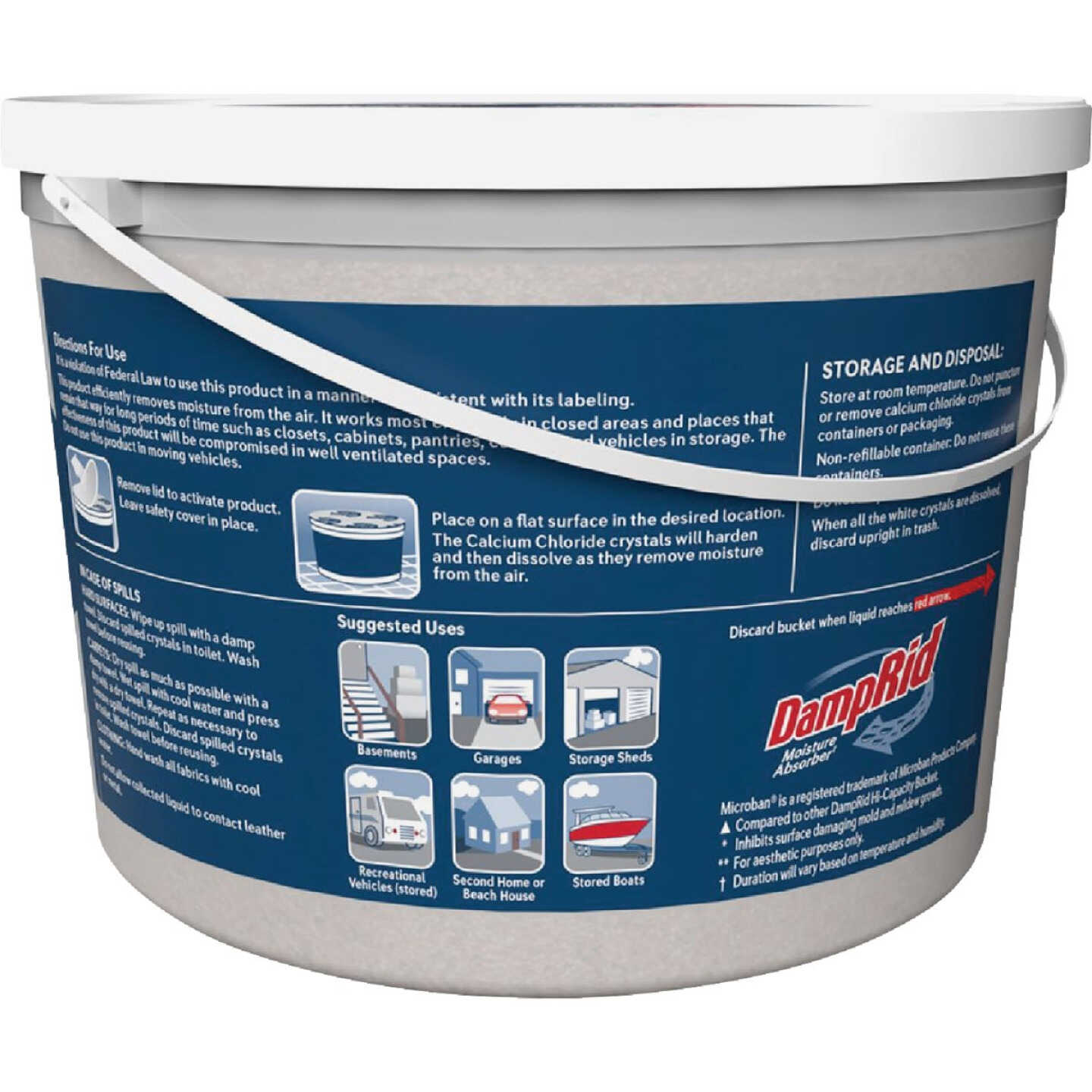 DampRid 2 Lb. 15.5 Oz. Hi-Capacity Fragrance Free Moisture Absorber with Microban Image 5