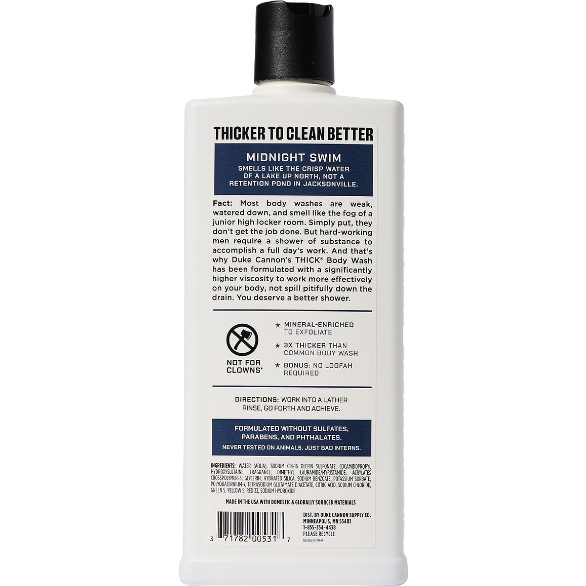 Duke Cannon 18 Oz. Midnight Swim Thick Body Wash Image 2