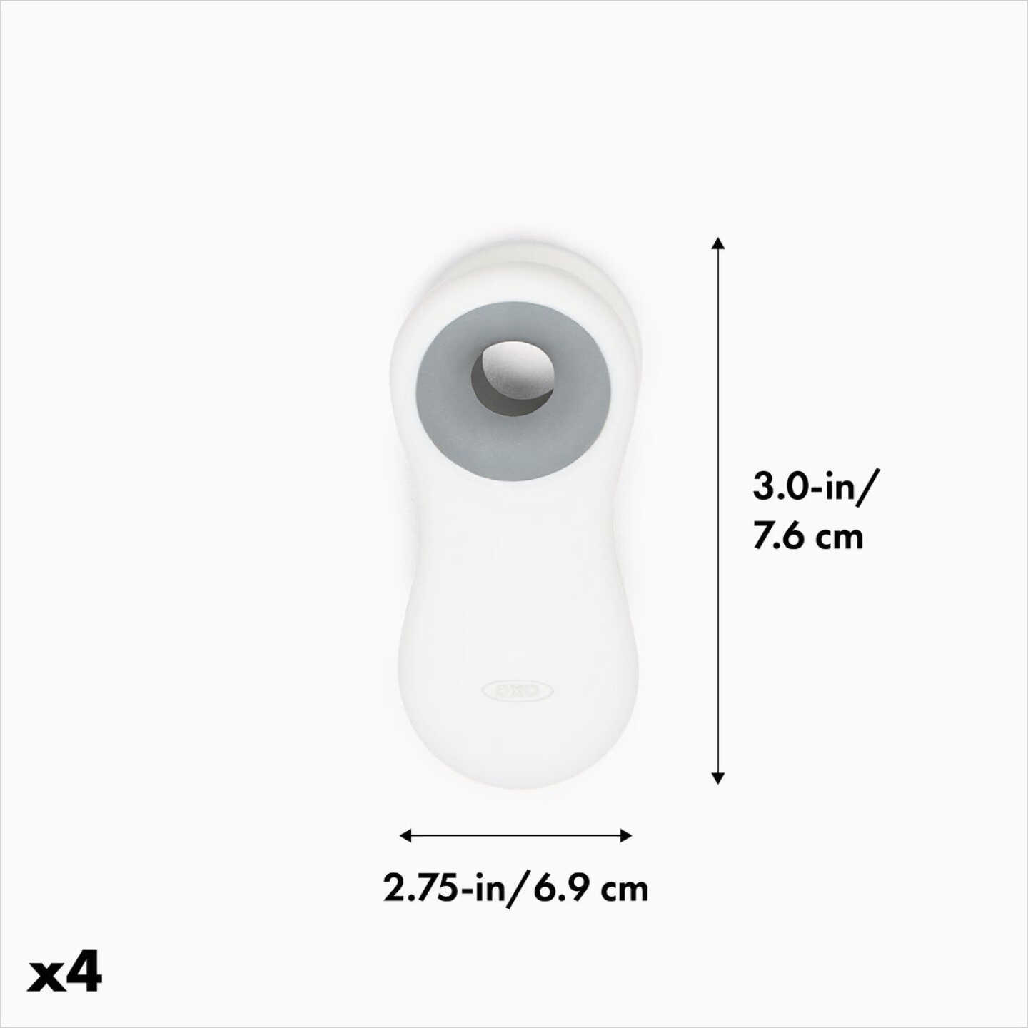 OXO Good Grips 3 In. White All-Purpose Magnetic Clip (4-Pack) Image 4