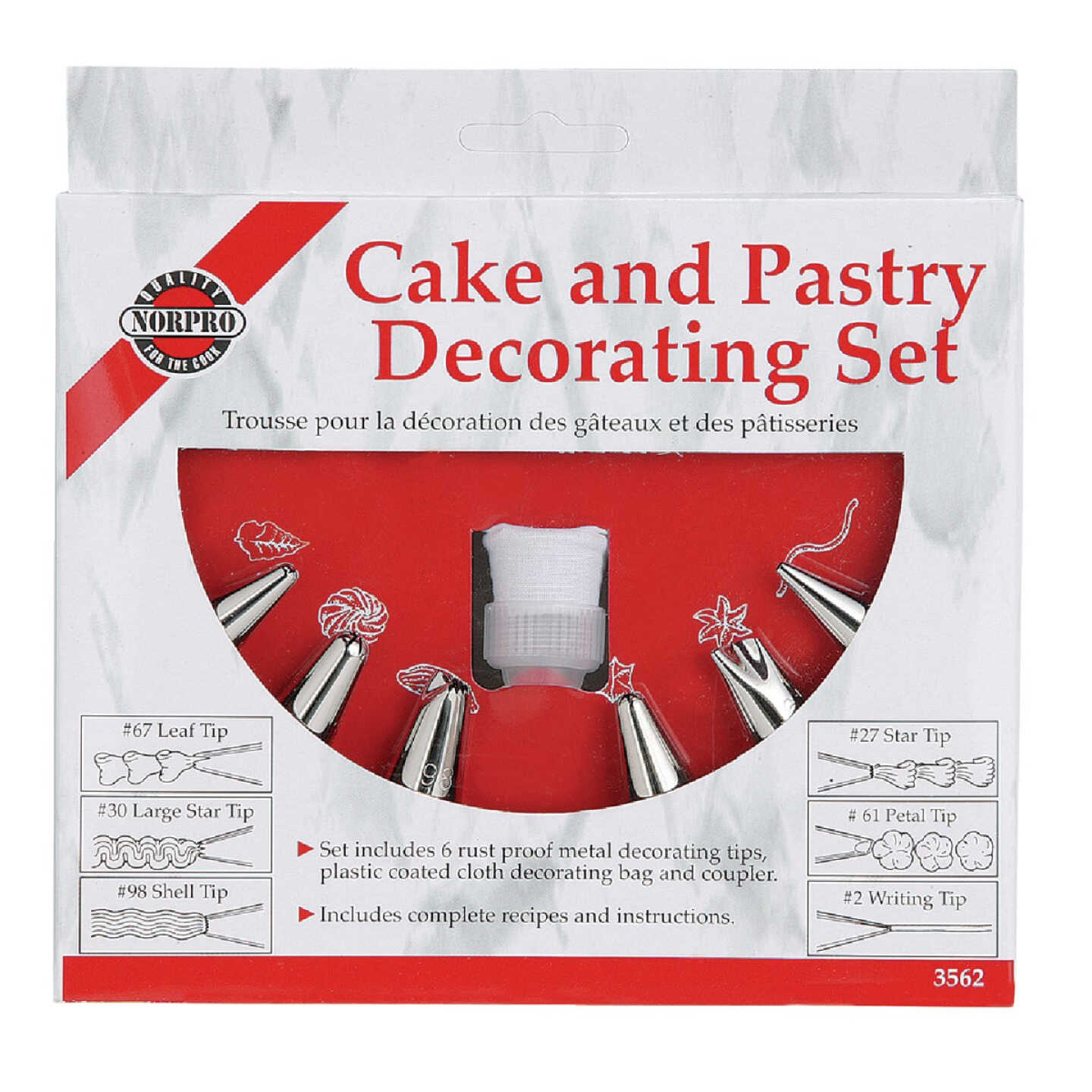 Norpro Pastry Bag Decorating Kit (6 Tips) Image 1