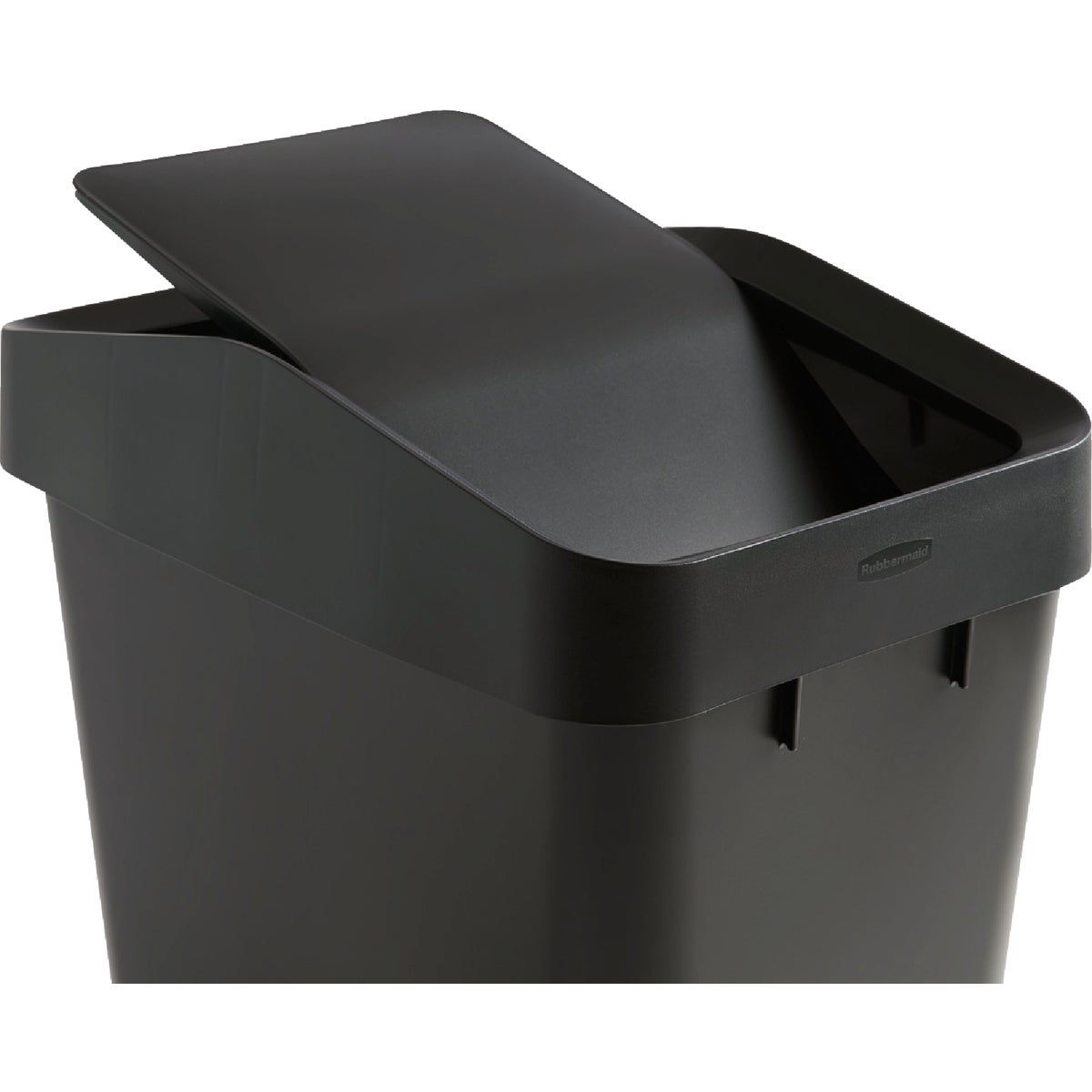 Rubbermaid 12.2 Gal. Black Swing-Top Wastebasket Image 4