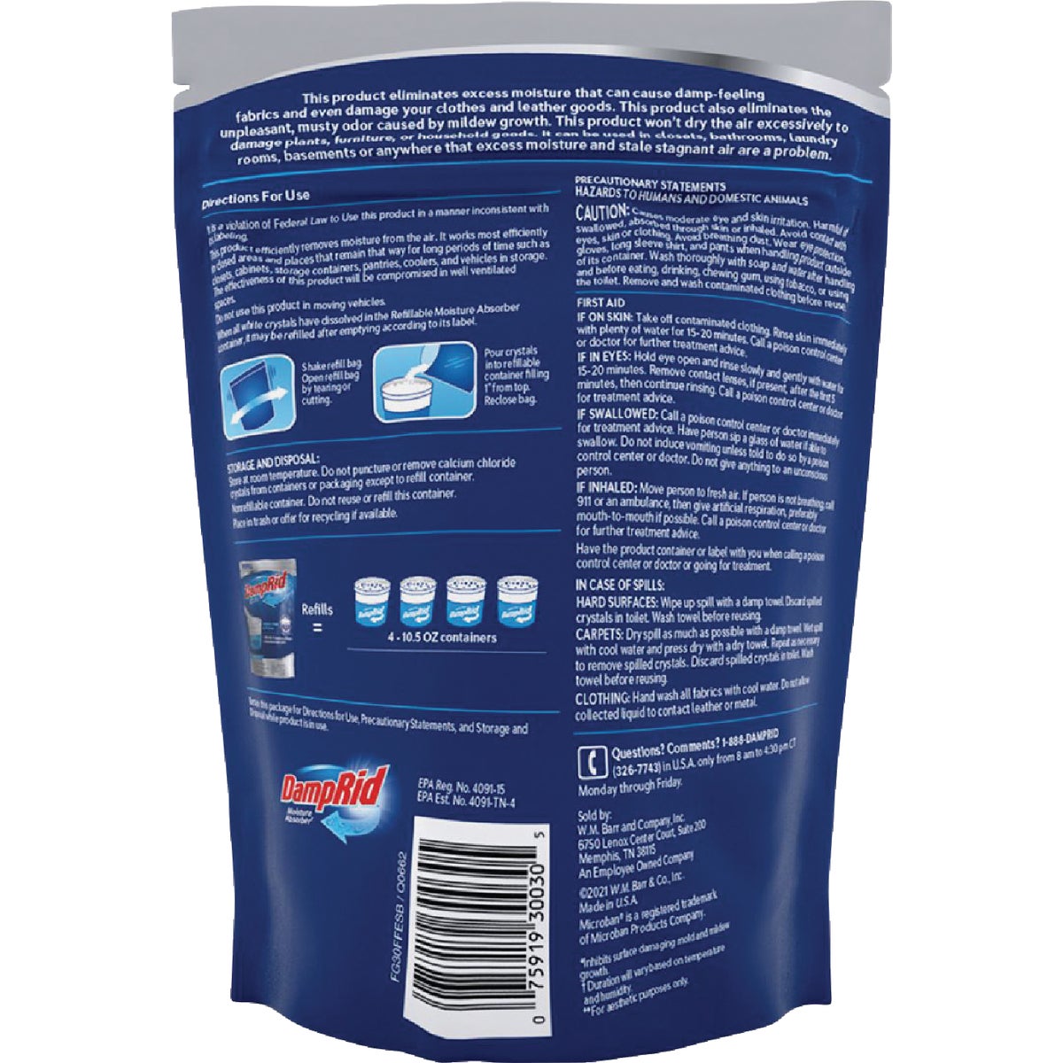 DampRid 42 Oz. Fragrance Free Moisture Absorber Refill with Microban Image 5