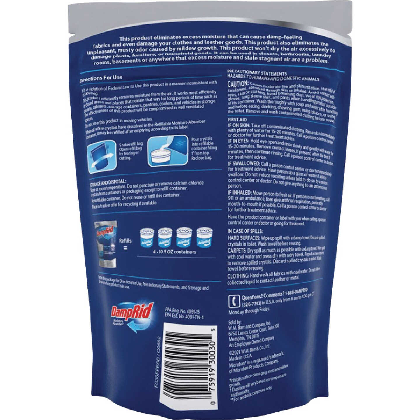 DampRid 42 Oz. Fragrance Free Moisture Absorber Refill with Microban Image 5