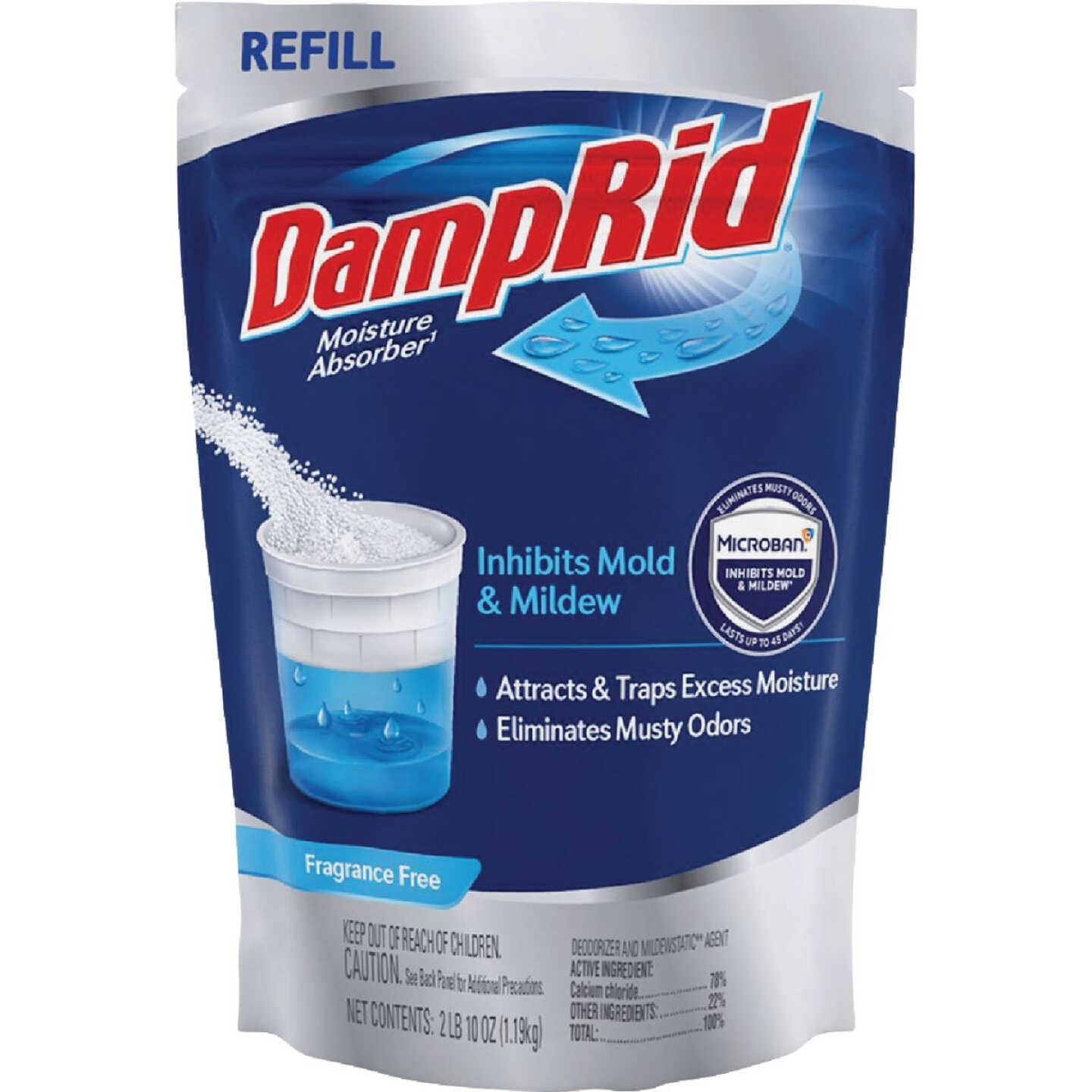 DampRid 42 Oz. Fragrance Free Moisture Absorber Refill with Microban Image 1