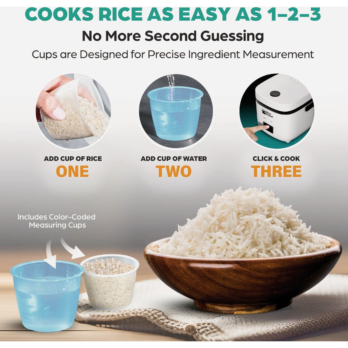 Rice Robot 1.2 Qt. Cooker Image 3