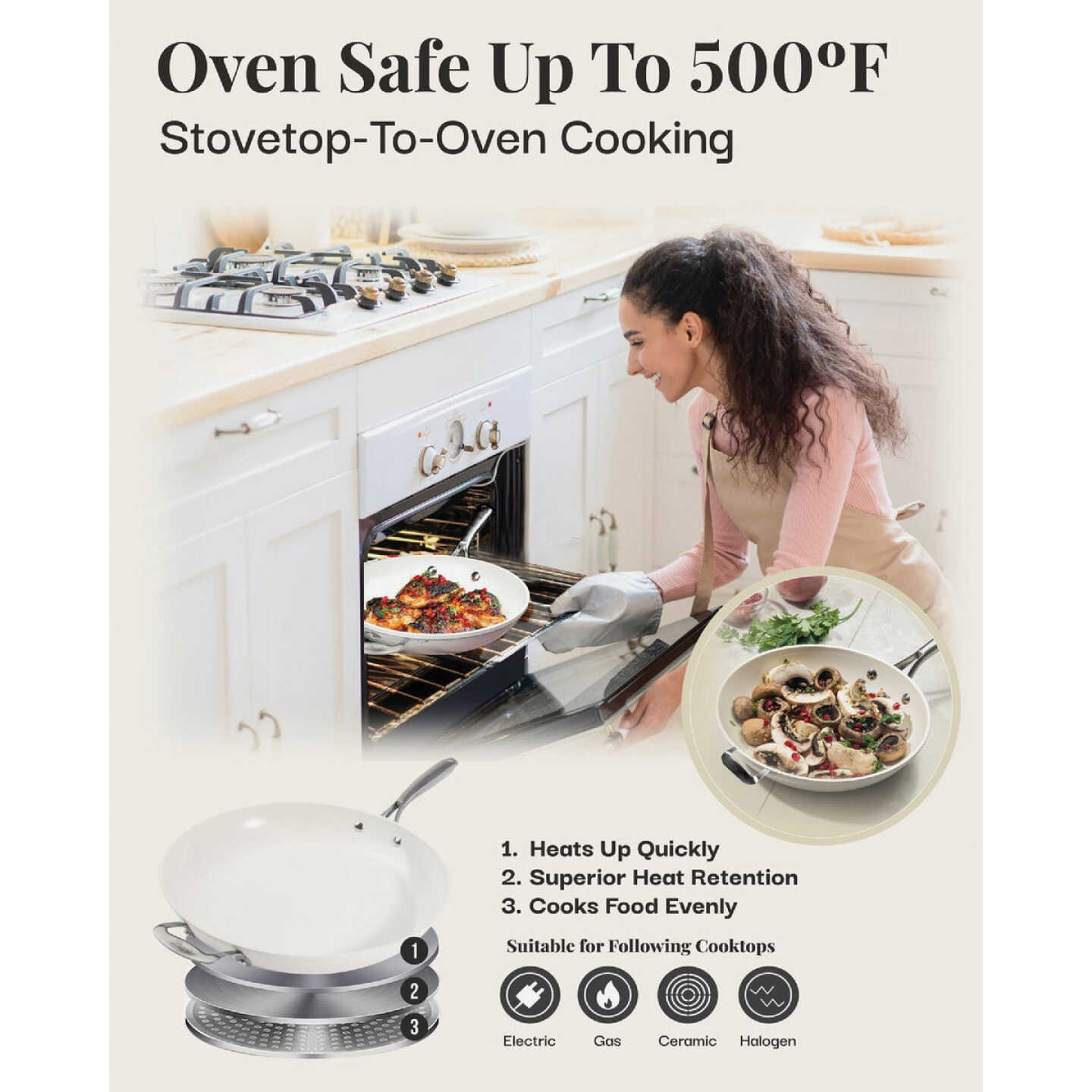 Gotham Steel Natural Collection 14 In. Fry Pan Image 6