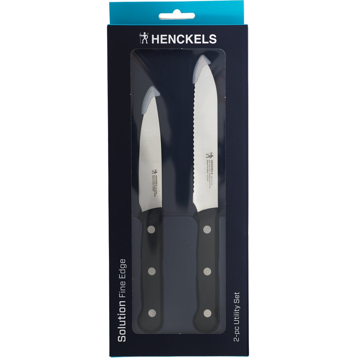 J. A. Henckels International Solution 2-Piece Prep Knife Set with Paring Knife and Serrated Utility Knife Image 2