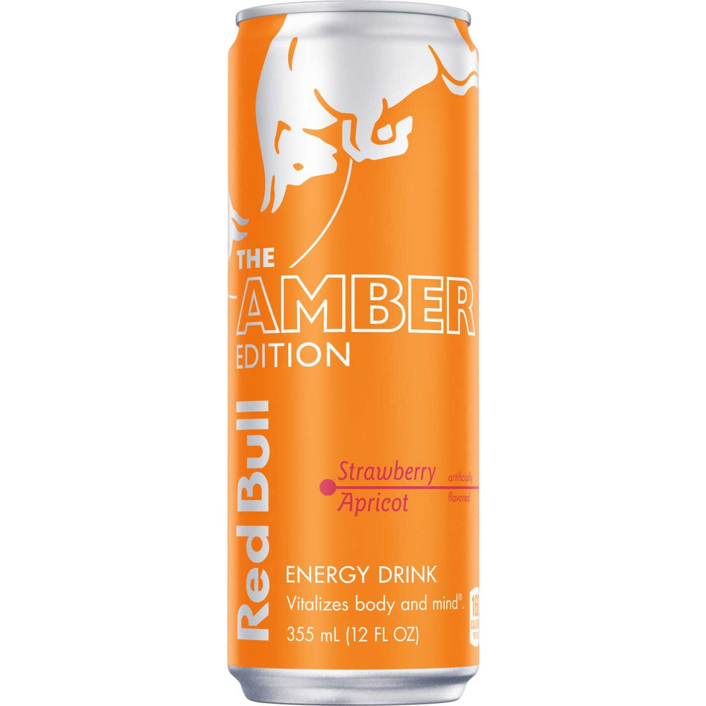 Red Bull 12 Oz. Amber Edition Strawberry Apricot Energy Drink Image 1