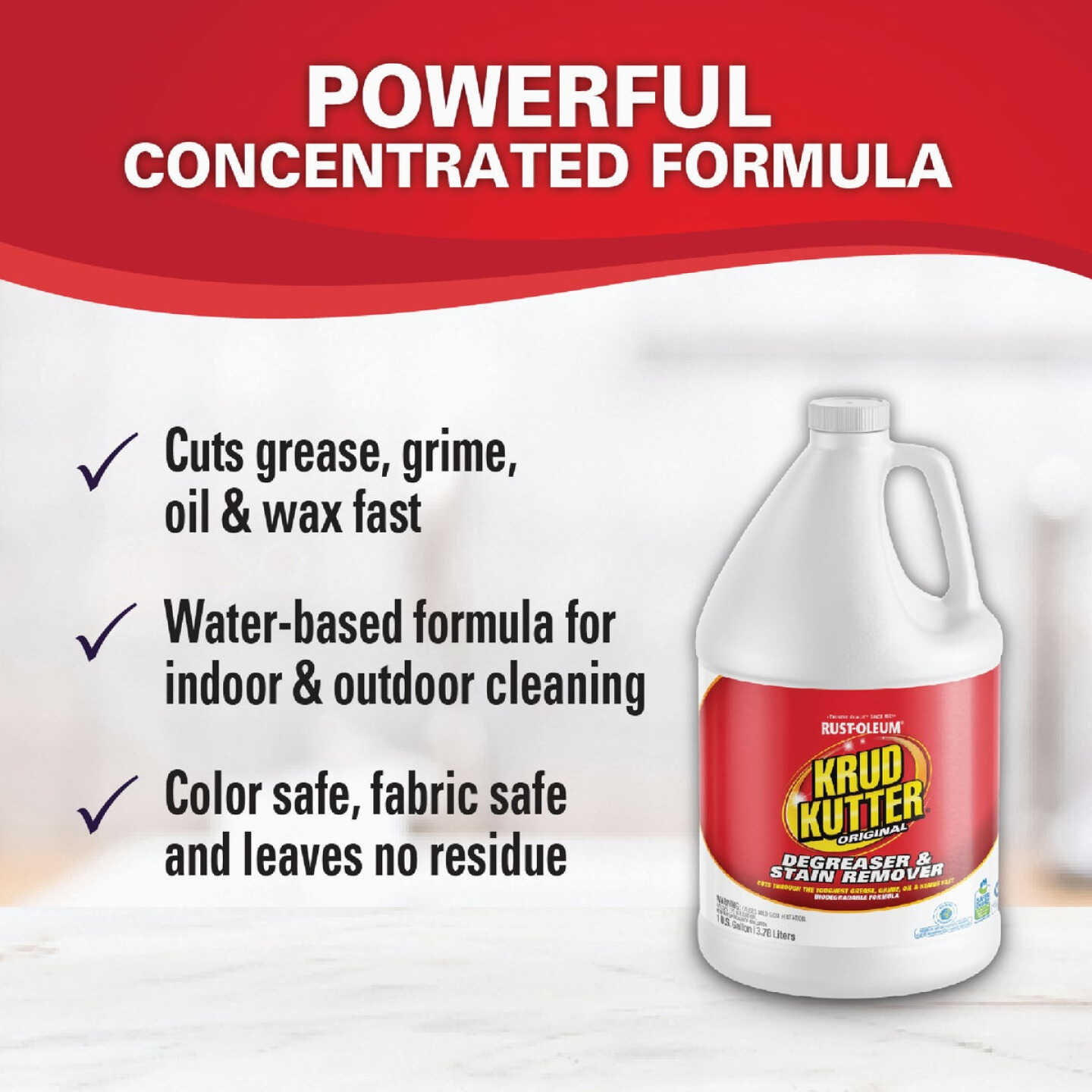 Krud Kutter 1 Gal. Liquid Concentrate Cleaner & Degreaser Stain Remover Image 3