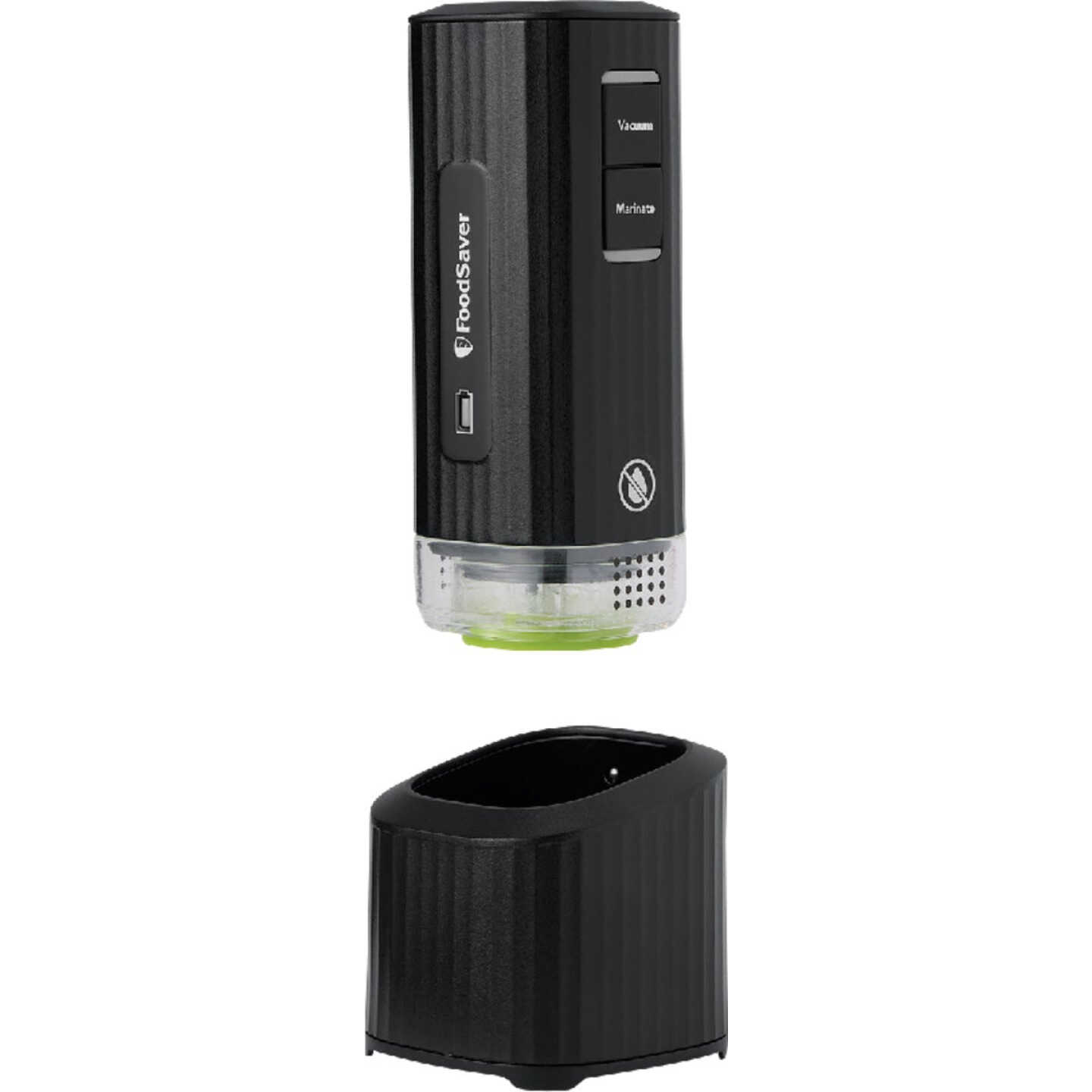 FoodSaver Mini Cordless Vacuum Sealer with Charging Dock, Black Image 7