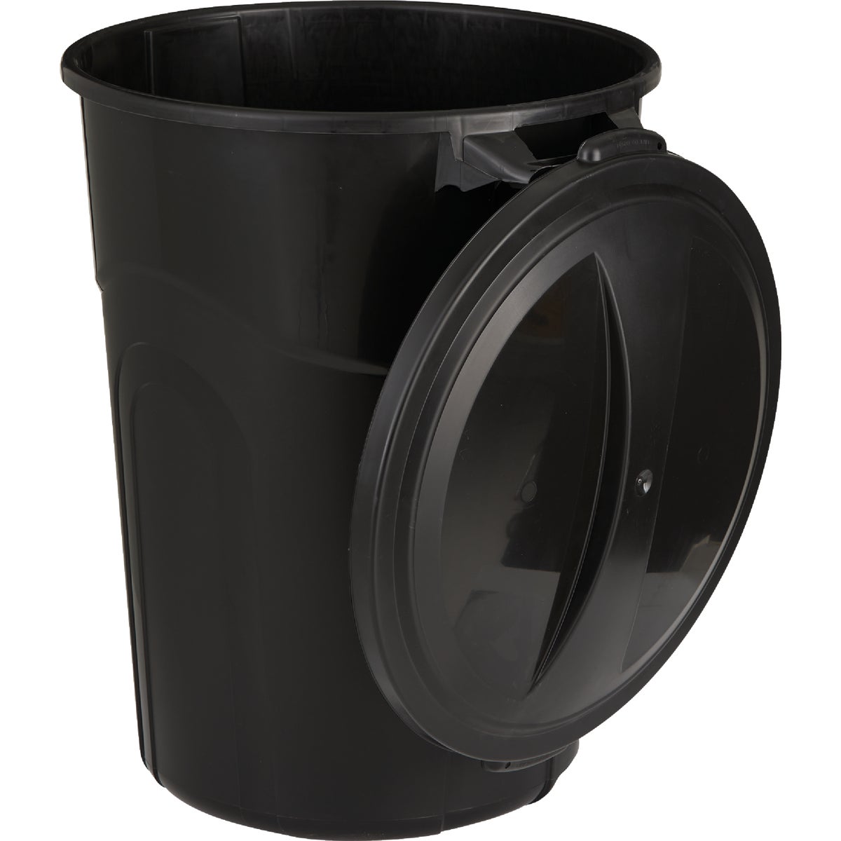 United Solutions Rough & Rugged 32 Gal. Black Trash Can with Lid Image 3
