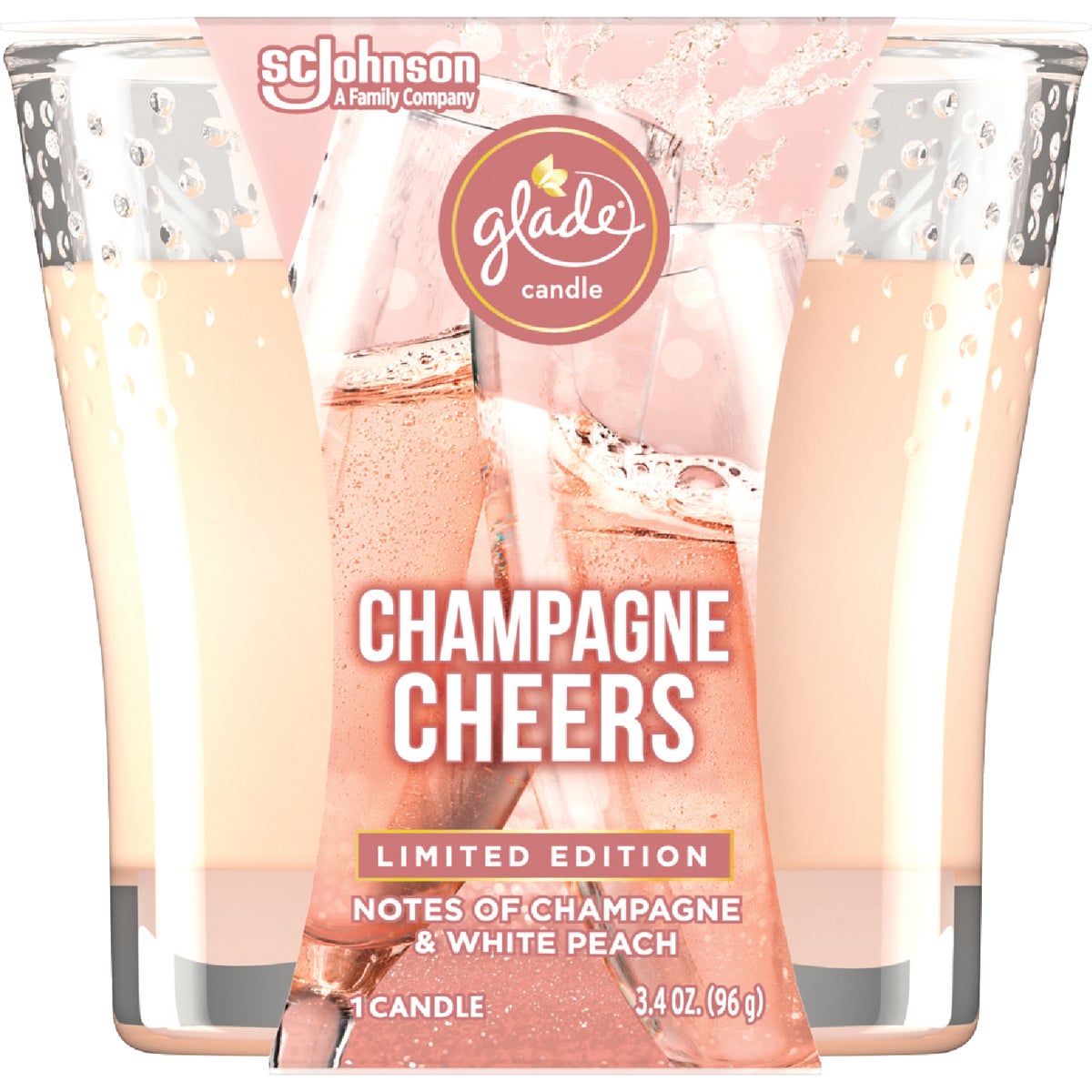 Glade 3.4 Oz. Champagne Cheers Candle Image 1