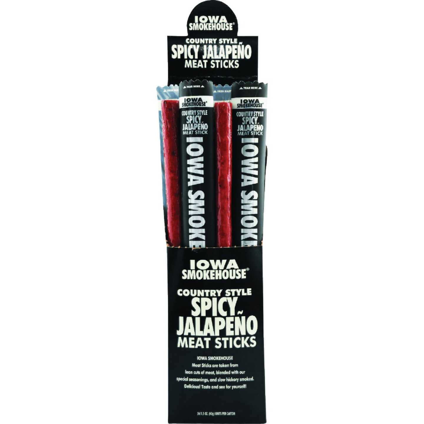 Iowa Smokehouse 1.5 Oz. Country Style Spicy Jalapeno Meat Stick Image 2