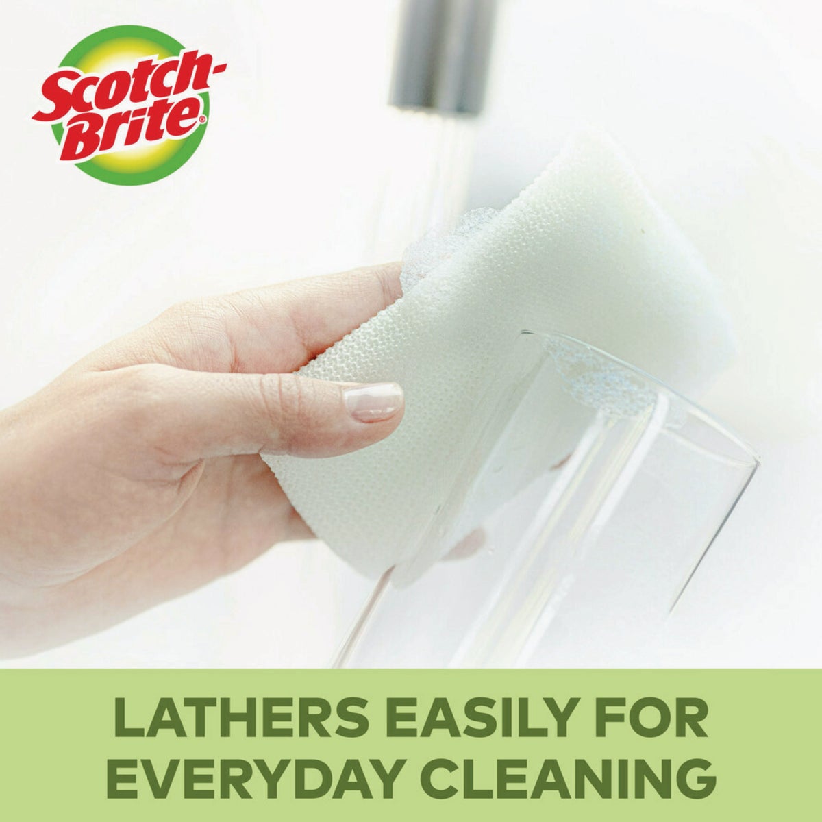 Scotch-Brite Greener Clean Non Scratch All Purpose Scrubbers, 2.6 In. x 4.1 In. x 0.7 In. Image 4