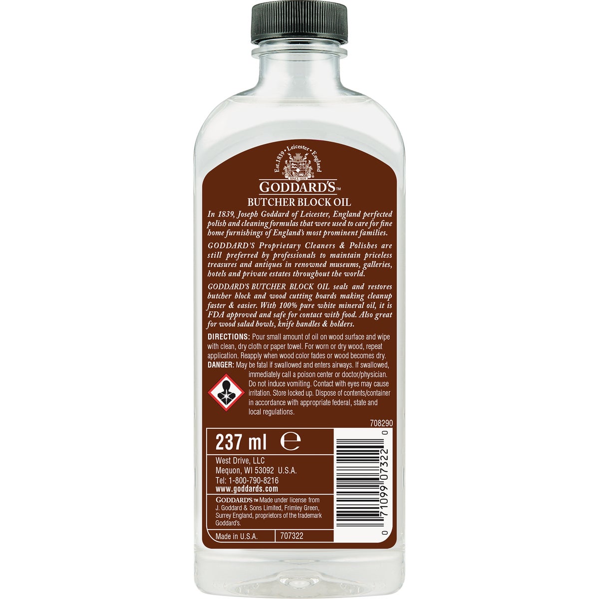 Goddard's 8 Oz. Butcher Block Conditioner Oil Image 2