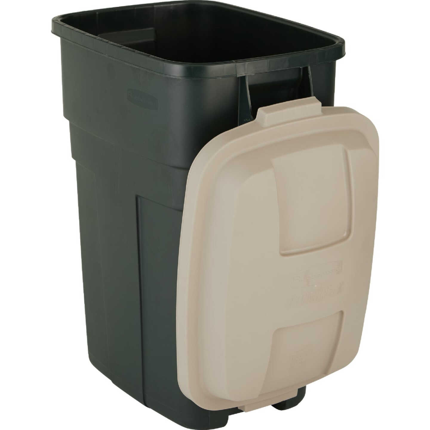 Rubbermaid Roughneck 30 Gal. Green Trash Can with Lid Image 3