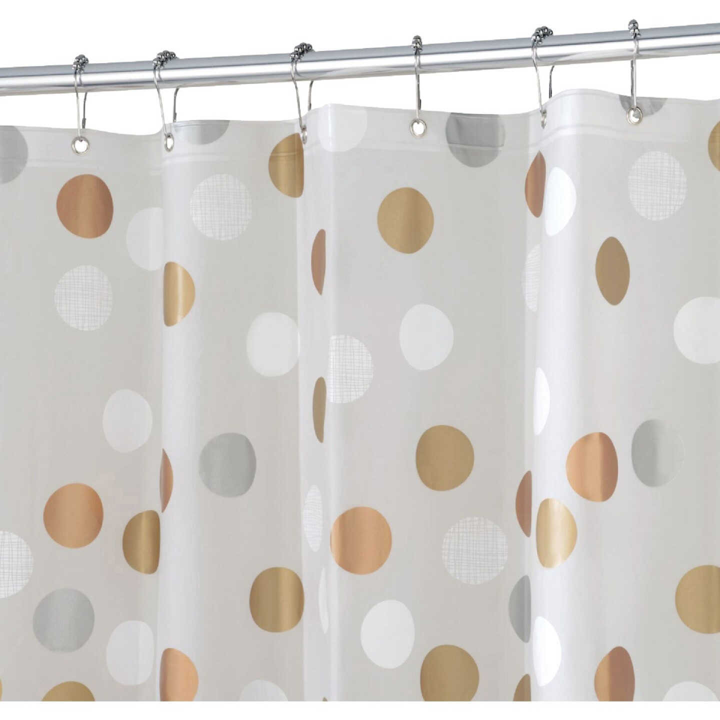 iDesign 72 In. x 72 In. Gilly Dot PEVA Shower Curtain Image 1