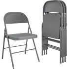 Cosco Gray All Steel Folding Chair Image 1