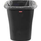 Rubbermaid 8 Gal. Black Rectangular Wastebasket with LinerLock Image 4