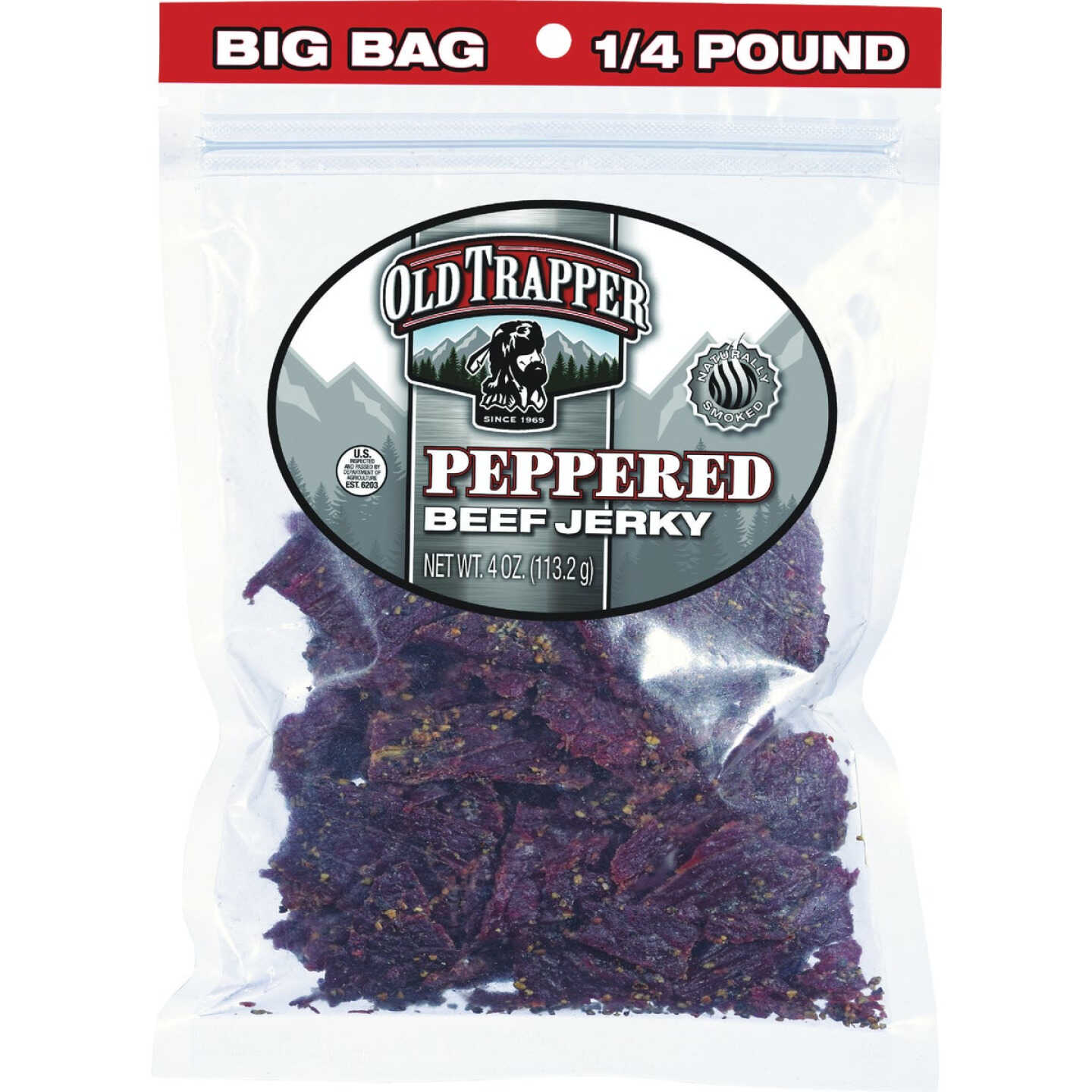 Old Trapper 4 Oz. Peppered Beef Jerky Image 1