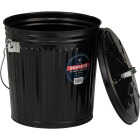 Behrens 7.5 Gal. Black Galvanized Steel Ash Pail Image 4