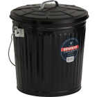 Behrens 7.5 Gal. Black Galvanized Steel Ash Pail Image 1