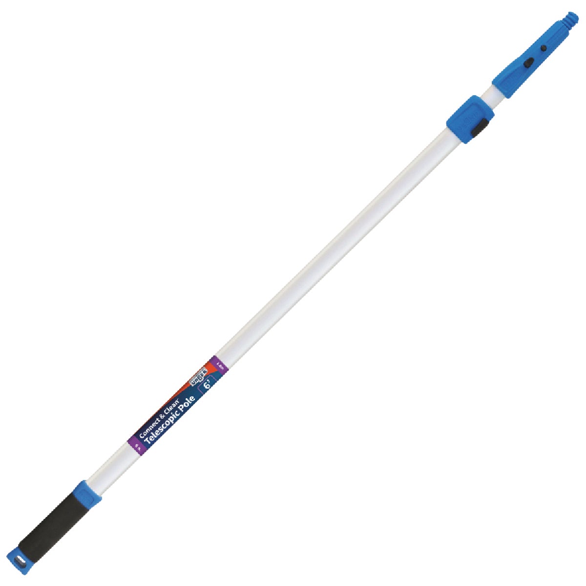 Unger Professional Connect & Clean 6 Ft. Aluminum Telescopic Pole with Locking Cone and Quick-Flip Clamps